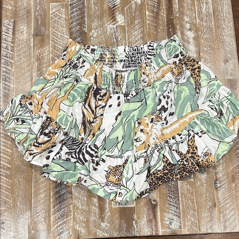 Aerie Multicolor Animal Print Skirt